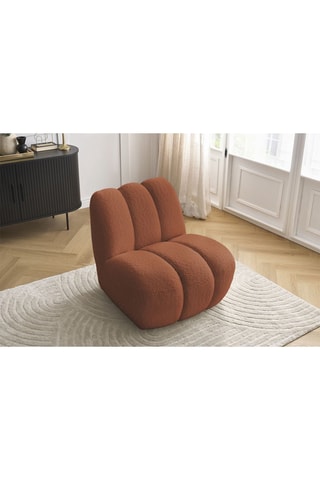 Fauteuil Janissaire - Orange - Tissu bouclette