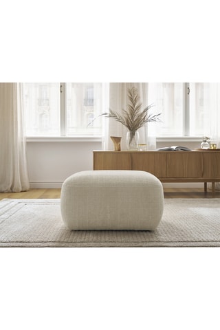 Pouf Denise - Beige - En polyester 