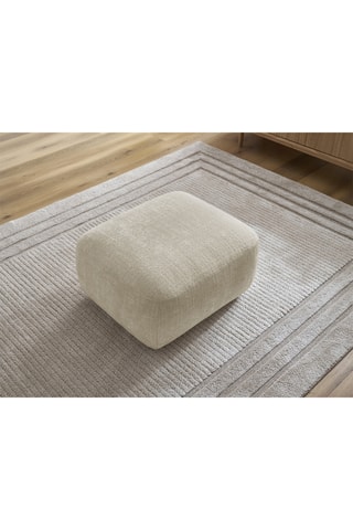 Pouf Denise - Beige - En polyester 