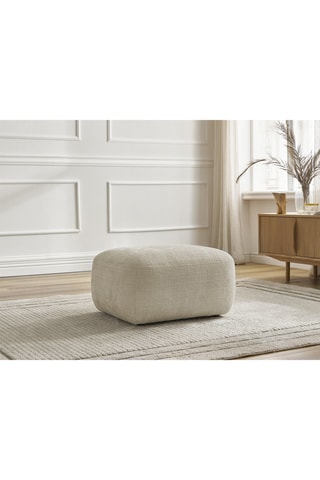 Pouf Denise - Beige - En polyester 