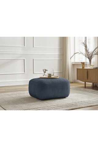 Pouf Denise - Bleu foncé - En polyester 