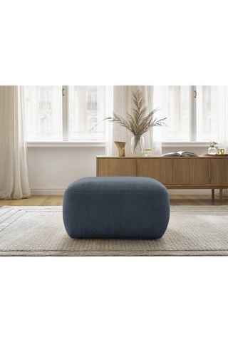 Pouf Denise - Bleu foncé - En polyester 