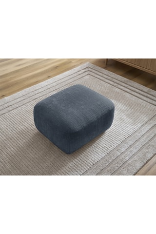 Pouf Denise - Bleu foncé - En polyester 
