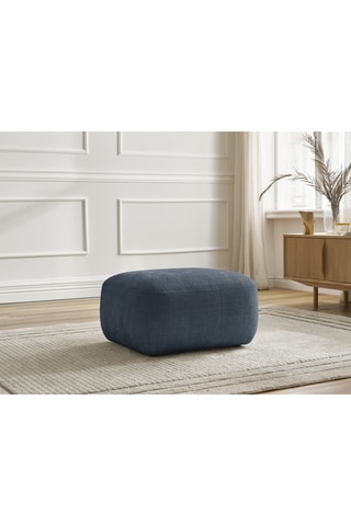 Pouf Denise - Bleu foncé - En polyester 