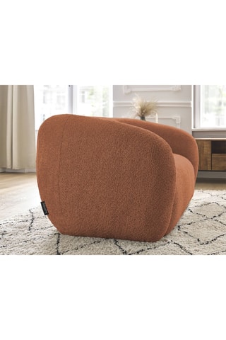 Canapé Celine - Orange - 2 places - En tissu bouclette