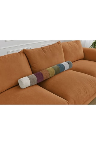 Canapé Ernest - Orange - 3 places - En polyester et nylon