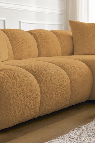 Canapé d'angle droit Pamira - Jaune - 4 places - En polyester