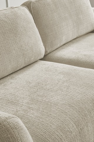 Canapé convertible Denise - Beige - 3 places - En tissu texturé