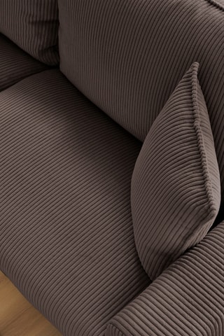 Canapé droit convertible Augustin - Marron - 3 places - En tissu velours 