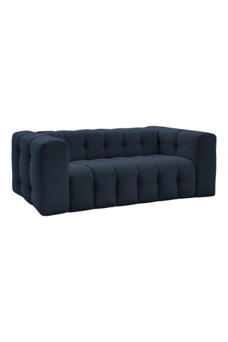 Canapé droit convertible Cloud - Bleu foncé - 3 places - En polyester