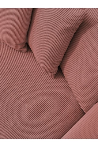 Canapé Voltaire - Rose - 4 places - Toucher velours