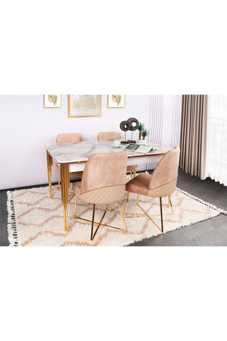 Table à manger extensible Damla - Longueur 146 à 181 cm
