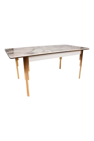 Table à manger extensible Damla - Longueur 146 à 181 cm
