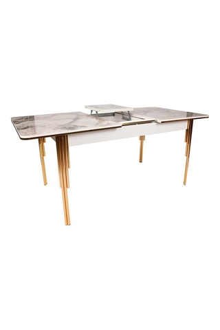 Table à manger extensible Damla - Longueur 146 à 181 cm