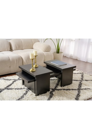 Table basse Sanctuary - Noir - 110 x 41,5 x 45 cm