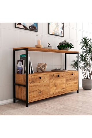 Buffet 3 abattants Nero  - 120 x 75 x 30 cm