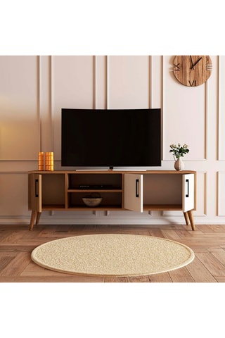 Meuble TV 3 portes - 150 x 52 x 34 cm