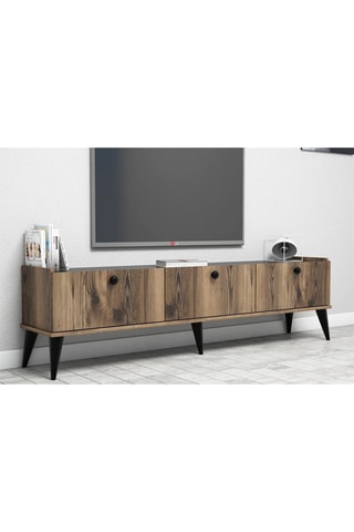 Meuble TV 3 abattants - 180 x 49 x 35 cm