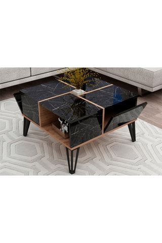Table basse 2 abattants Nirvana - 71,8 x 43,8 x 71,8 cm