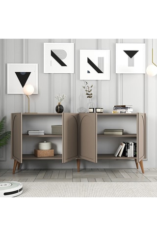 Buffet 4 portes - Pieds en sapin - 180 x 81 x 35 cm