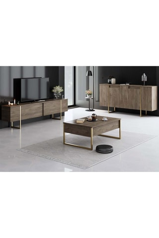 Ensemble meubles de salon - 90 x 39 x 40 / 180 x 50 x 30 / 160 x 80 x 35 cm