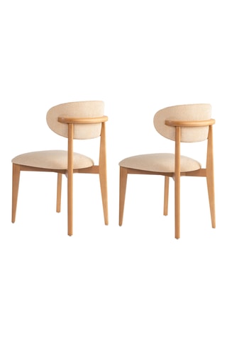 2 chaises Lionte - Structure en hêtre