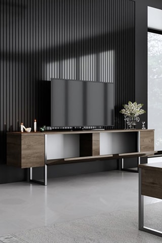 Meuble TV 2 abattants - 180 x 50 x 30 cm