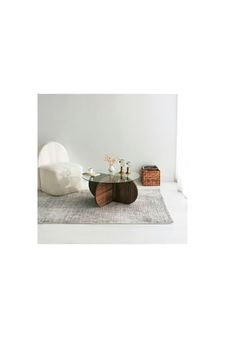 Table basse Bubble  - Plateau en verre trempé - 75 x 75 x 35 cm
