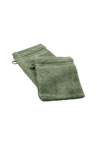 2 gants de toilette Tendresse - Vert