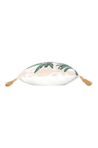 Coussin déhoussable Balinesia - Beige et vert - 40 x 40 cm