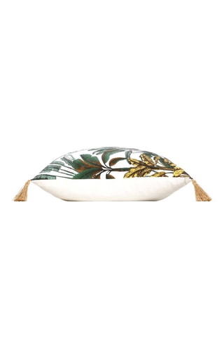 Coussin déhoussable Balinesia - Beige et vert - 50 x 50 cm