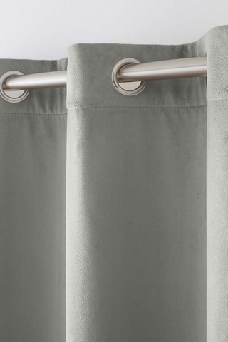 Rideau isolant en velours Polarchic - Gris - 140 x 260 cm