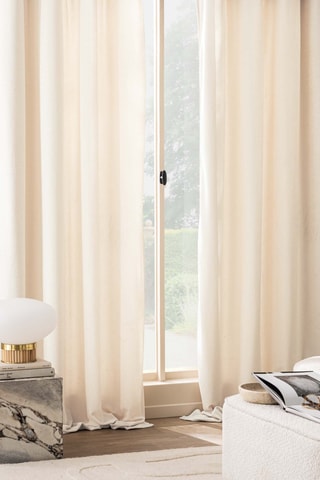 Rideau en velours Winona - Ecru - 140 x 260 cm