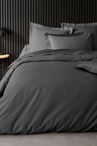 Housse de couette en percale de coton 78 fils/cm² Percaline - Gris