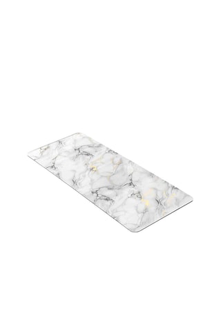 Tapis de bain Venor - Blanc et gris - 50 x 120 cm
