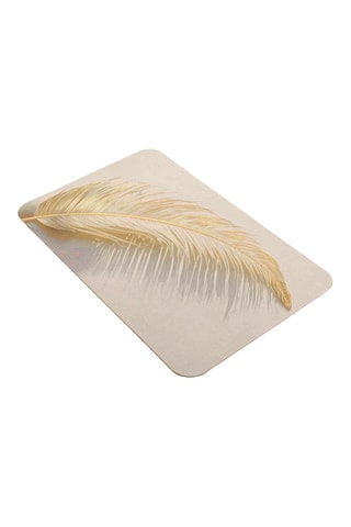 Tapis de bain polyester Angelica - Naturel - 50 x 80 cm