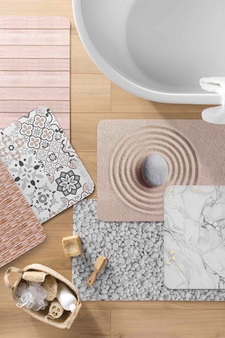 Tapis de bain Calista - Naturel - 50 x 120 cm