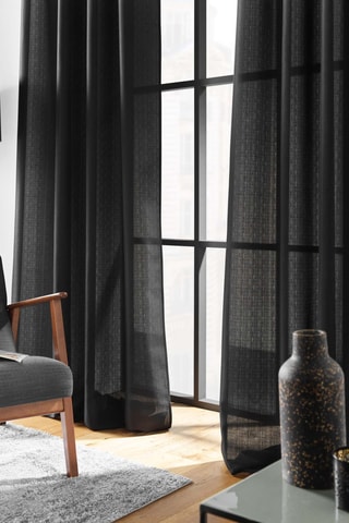 2 x rideau Soline - Noir - 140 x 260 cm