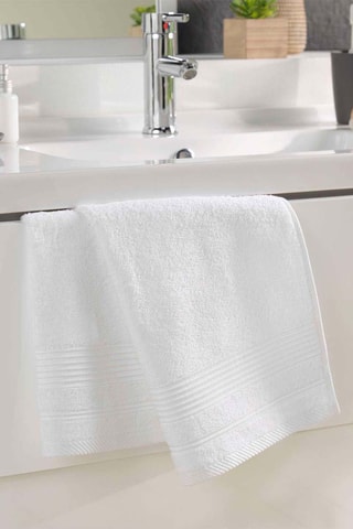 2 x Serviette de toilette en coton biologique Excellence - Blanc