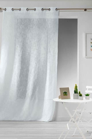 2 x Voilage Haltona - Blanc - 140 x 240 cm