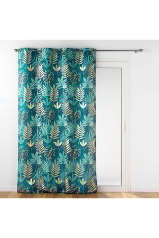 2 x Rideau Ornella - Turquoise et doré - 140 x 260 cm