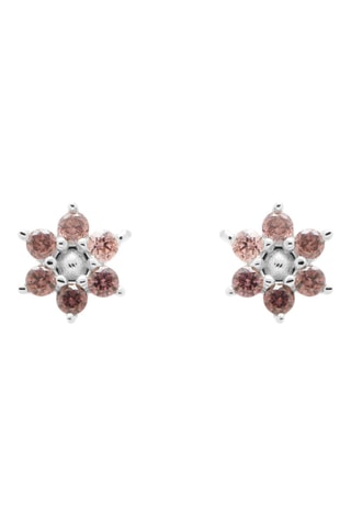 Puces Rose Peony Silver Earrings Les Petites - Argent