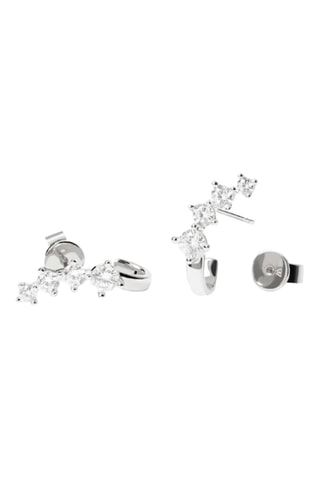 Boucles d'oreilles Lena - Argent et zircons cubiques