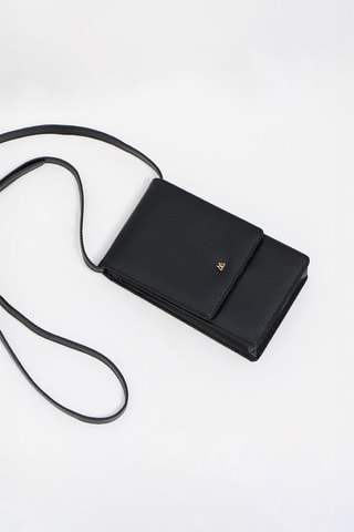 Sac bandoulière en cuir vegan L. Edition - Noir