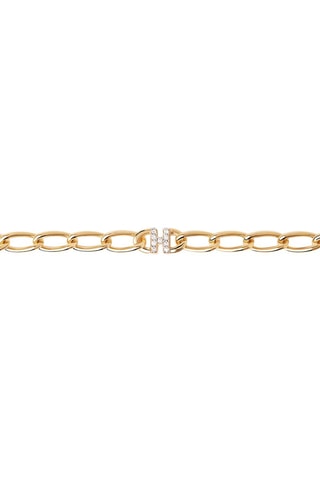 Gourmette H - Argent plaqué or jaune