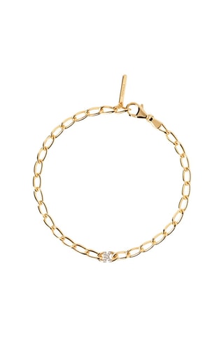 Gourmette K - Argent plaqué or jaune