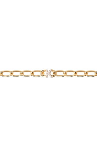 Gourmette K - Argent plaqué or jaune