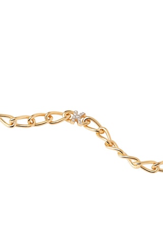 Gourmette K - Argent plaqué or jaune