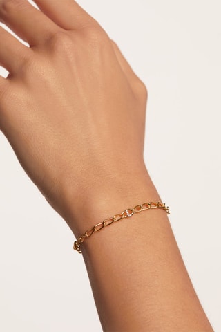 Gourmette L - Argent plaqué or jaune