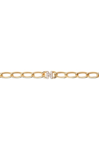Gourmette N - Argent plaqué or jaune